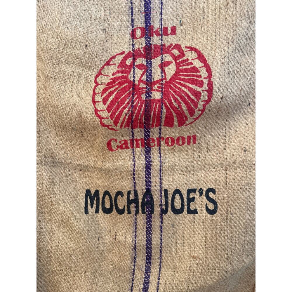 Jute Burlap Coffee Bag Sack Oku Cameroon Mocha Joe’s JL - Picture 2 of 4